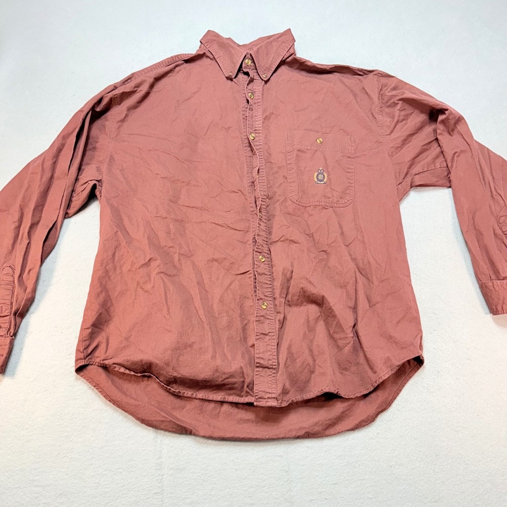 Vintage Bugle Boy Company Button Down‎ Shirt Crest Logo Casual XXL
